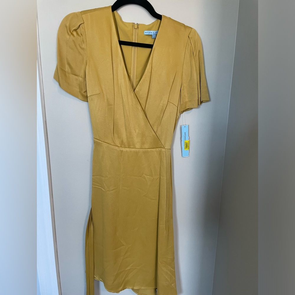 Gold Wrap Dress